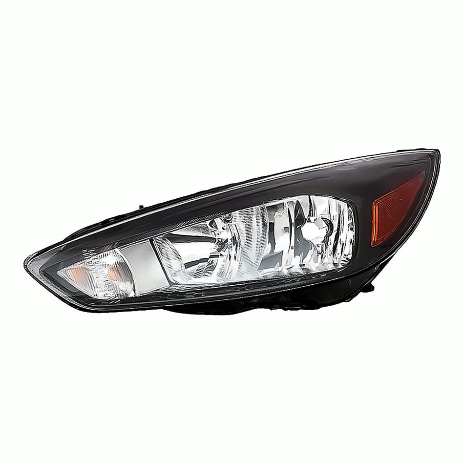 2015-2018 Ford Focus Headlight Driver Side Black Bezel Without Drl Sdn/Hb – Front View (FO2502337)