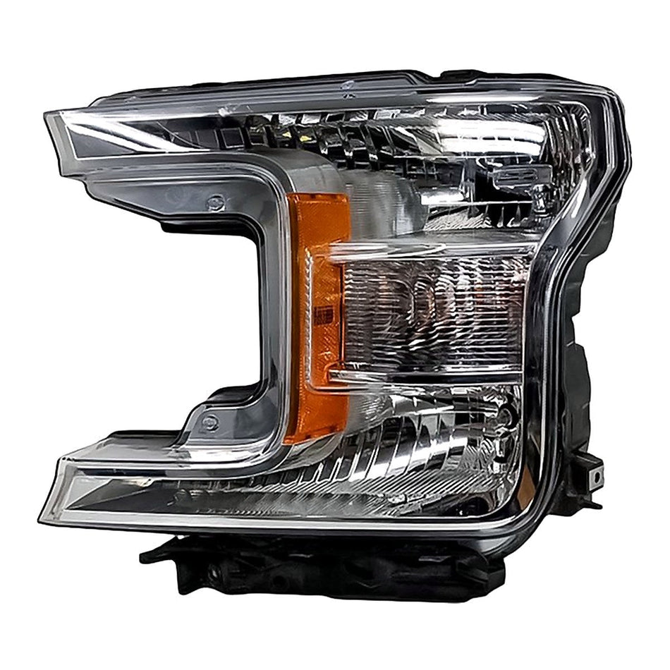 2018-2019 Ford F150 Headlight Driver Side Halogen With Chrome Housing For Base Models Frontom 12/17 – FO2502372