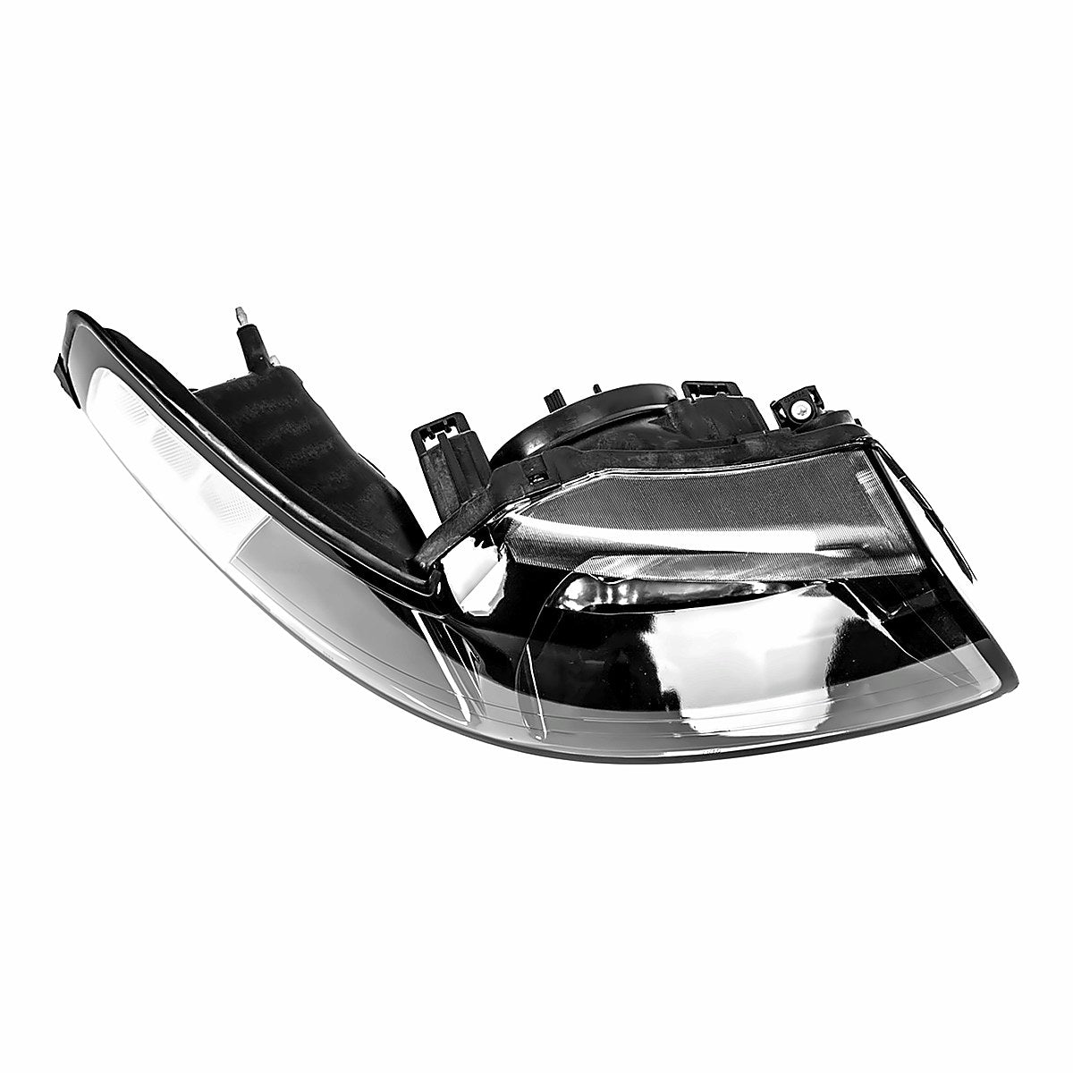 2001-2004 Ford Mustang Headlight Passenger Side Black Bezel – Detail View (FO2503177)