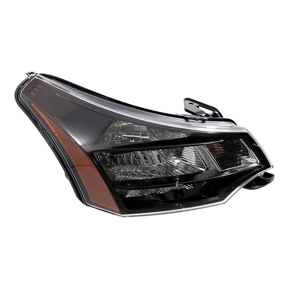 2009-2011 Ford Focus Headlight Passenger Side Black/Chrome Trim Cpe 09-10/Sdn Ses 10-11 – Front View (FO2503269)