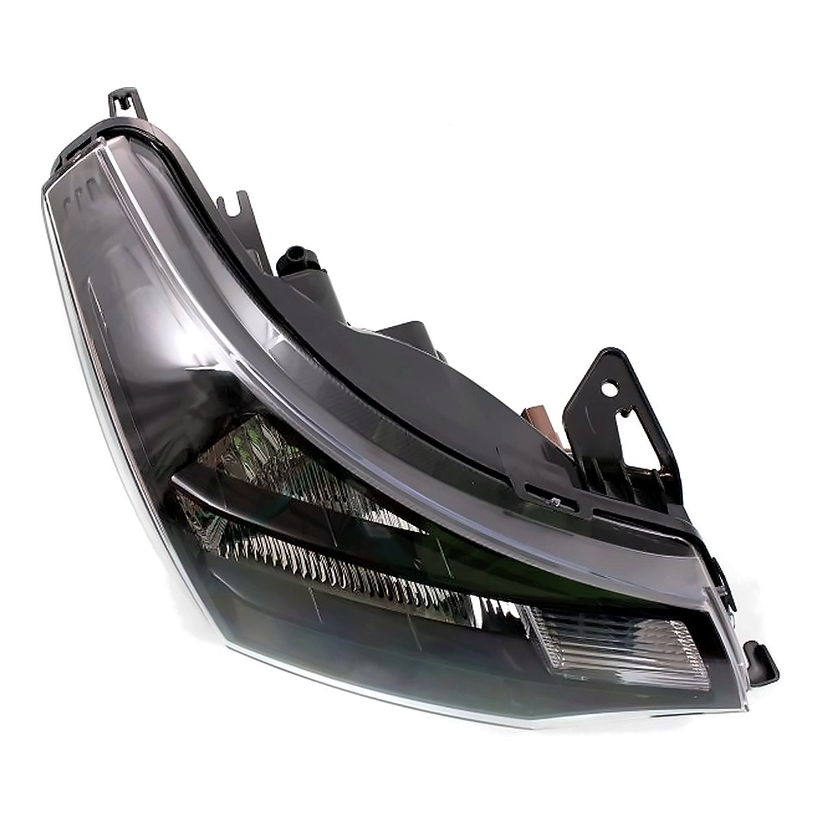 2009-2011 Ford Focus Headlight Passenger Side Black/Chrome Trim Cpe 09-10/Sdn Ses 10-11 – Detail View (FO2503269)