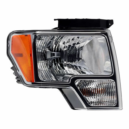 2009-2014 Ford F150 Headlight Passenger Side Except Harley Davidson Svt With Chrome Trim – Front View (FO2503287)