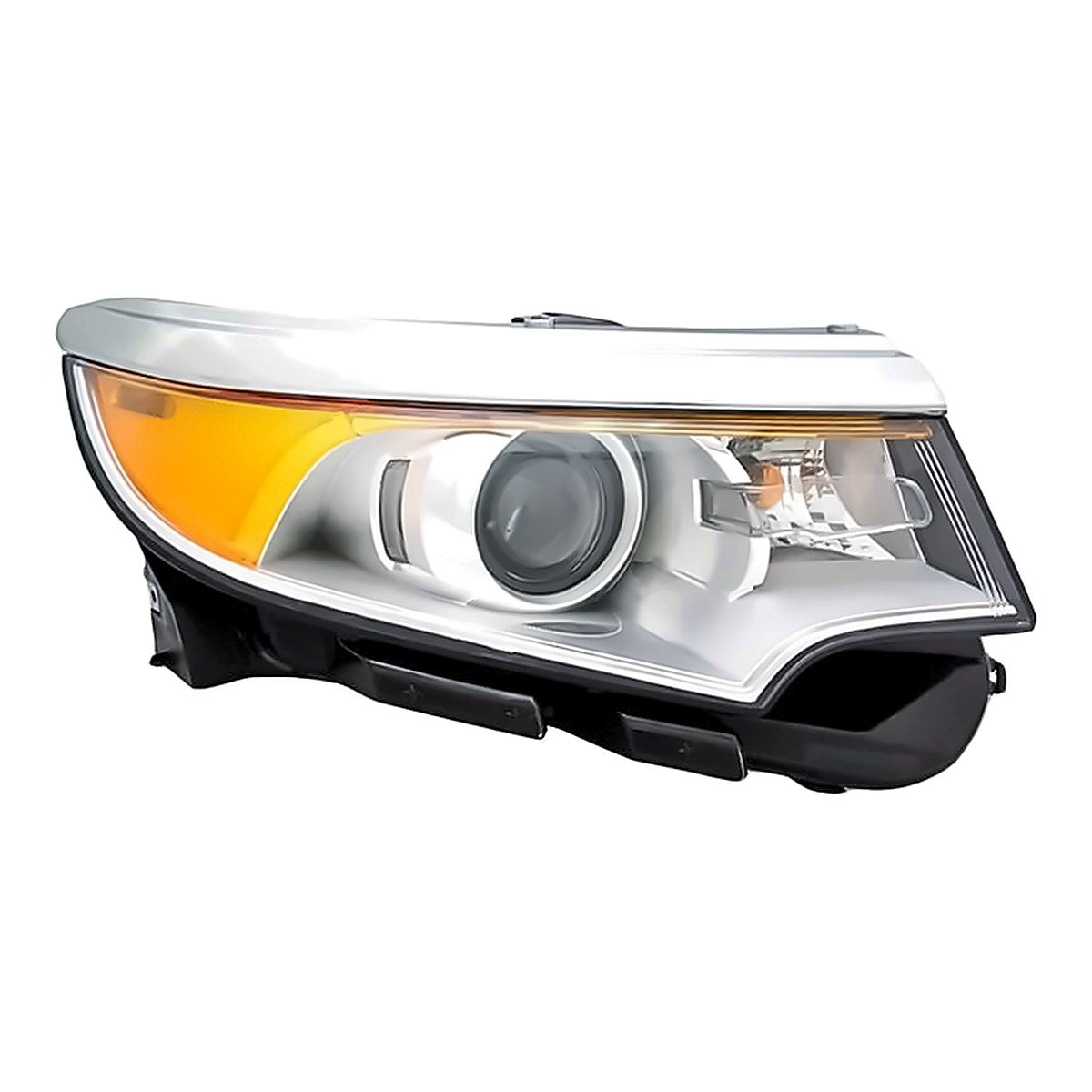 2011-2014 Ford Edge Headlight Passenger Side Halogen Without Sport Without Logo Chrome Bezel – Front View (FO2503291)