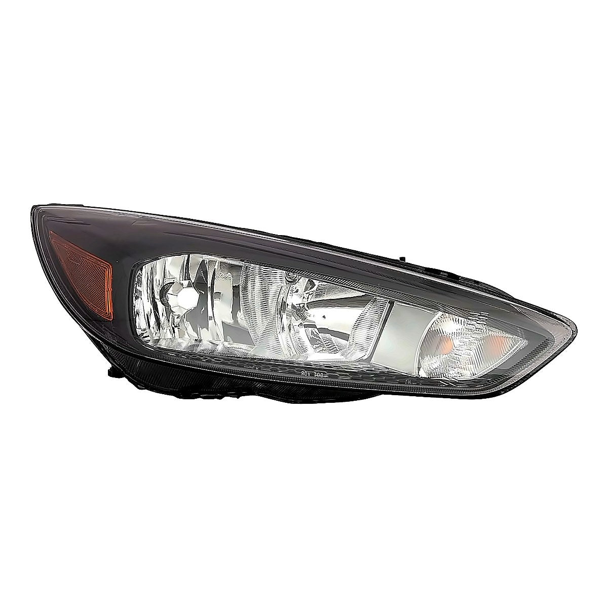 2015-2018 Ford Focus Headlight Passenger Side Black Bezel Without Drl Without Led Sdn/Hb – Front View (FO2503337)