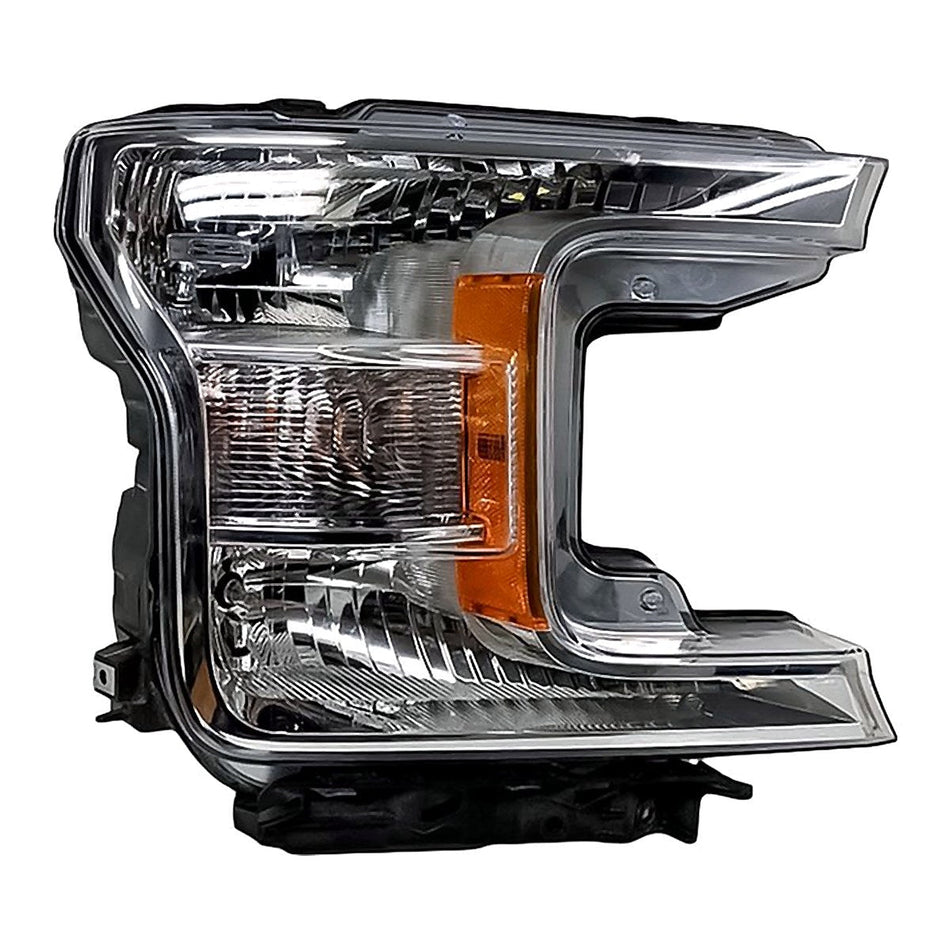 2018-2020 Ford F150 Headlight Passenger Side Halogen With Chrome Housing For Base Models Frontom 12/17 – FO2503372