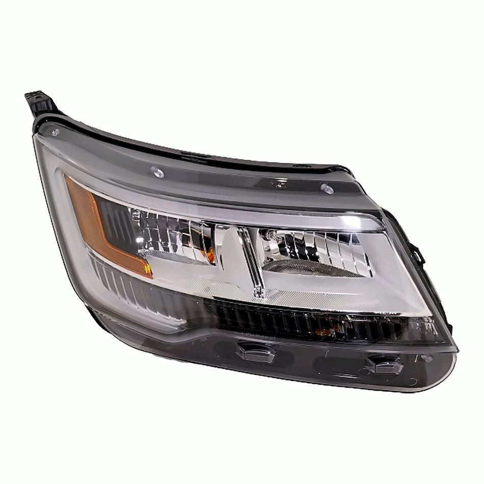 2018-2019 Ford Explorer Headlight Passenger Side Black Housing – Side View (FO2503389)