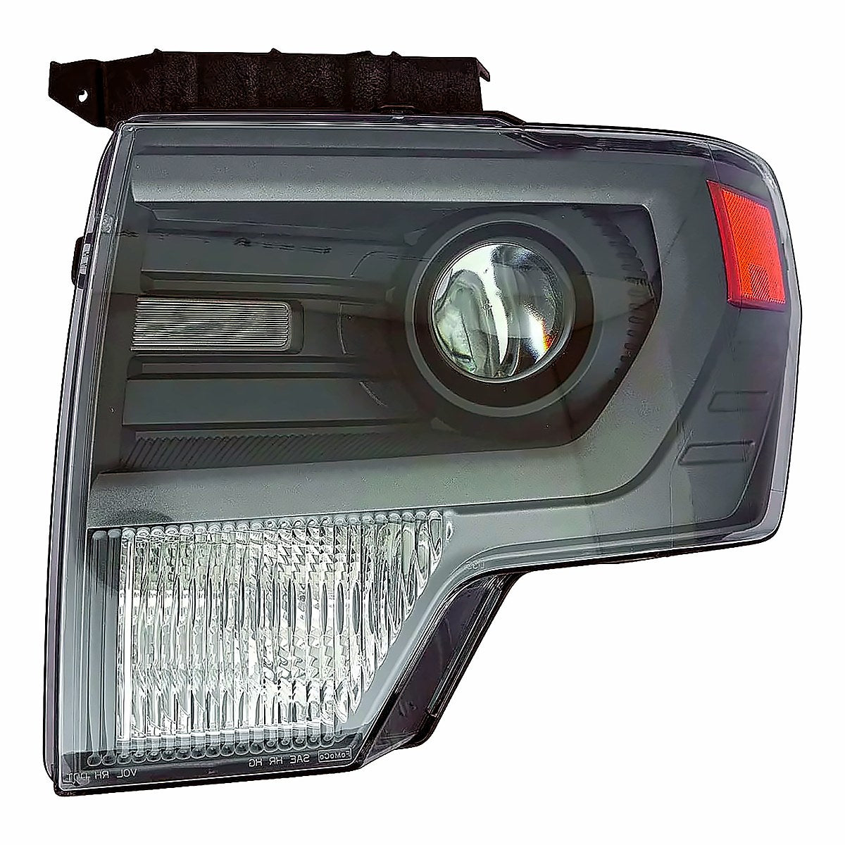 2010-2014 Ford F150_Raptor Headlight Driver Side Hid Svt Raptor Mdl Gray Trim – Front View (FO2518122)