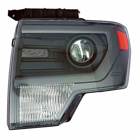 2010-2014 Ford F150_Raptor Headlight Driver Side Hid Svt Raptor Mdl Gray Trim – Front View (FO2518122)
