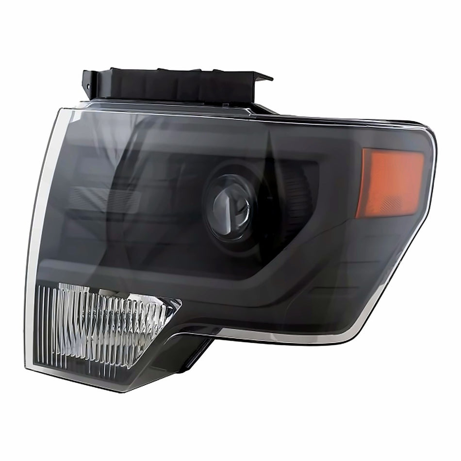 2010-2014 Ford F150_Raptor Headlight Driver Side Hid Svt Raptor Mdl Gray Trim – Side View (FO2518122)
