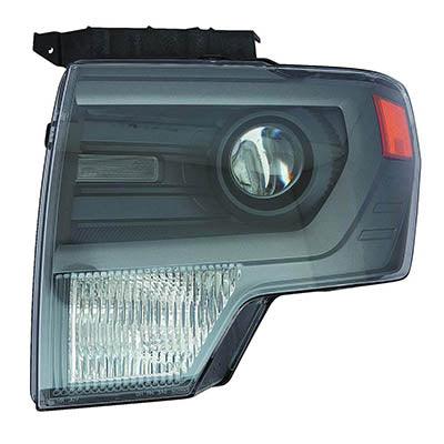 2010-2014 Ford F150_Raptor Headlight Passenger Side Hid Gray Trim 