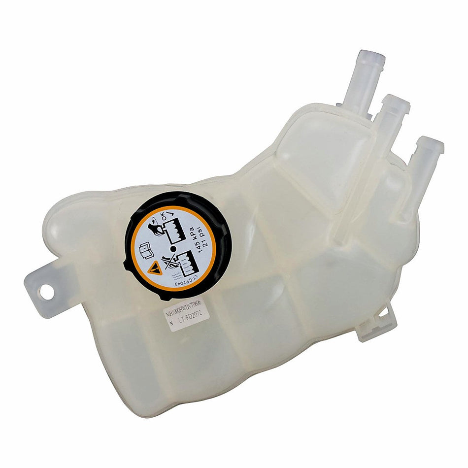 2013-2020 Ford Fusion Hybrid Coolant Overflow Bottle - side angle, Part FO3014157