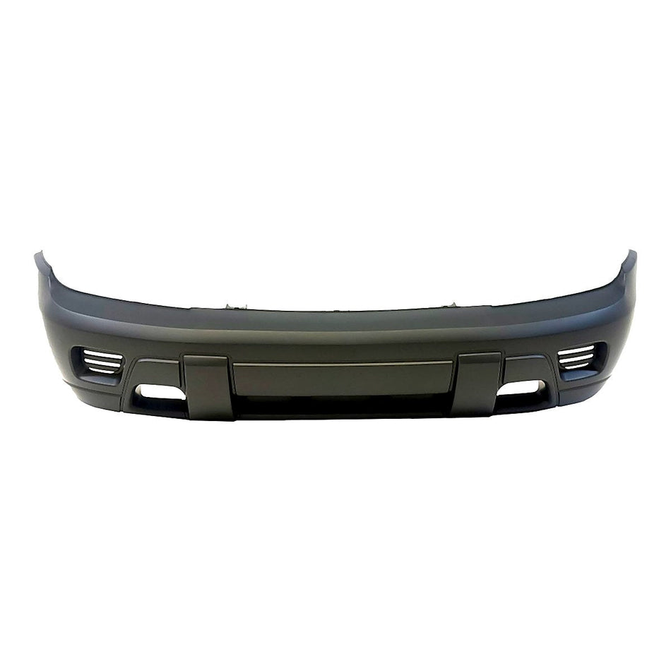 2002-2005 Chevrolet Trailblazer Bumper Upper Front Primed Lower Textured Without Fog Light Hole_GM1000716