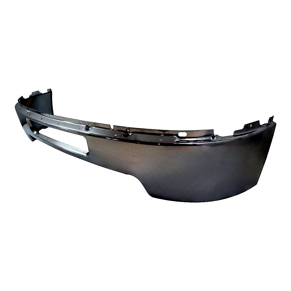 2011-2013 Chevrolet Silverado 2500 Bumper Front Without Fog Light Hole Chrome Steel_GM1002838-2
