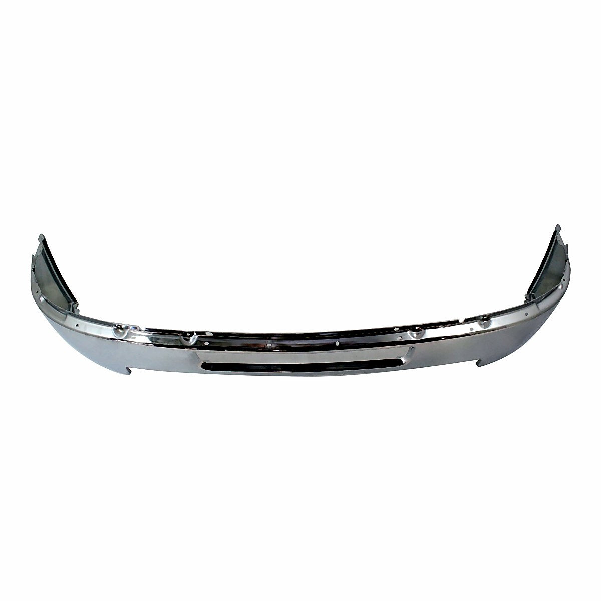 2011-2013 Chevrolet Silverado 2500 Bumper Front Without Fog Light Hole Chrome Steel_GM1002838-4