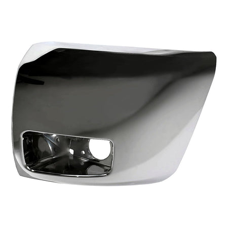 2012-2013 Chevrolet Silverado 1500 Bumper End Front Driver Side Chrome With Fog Light Hole 1500/Hyb_GM1004156-2