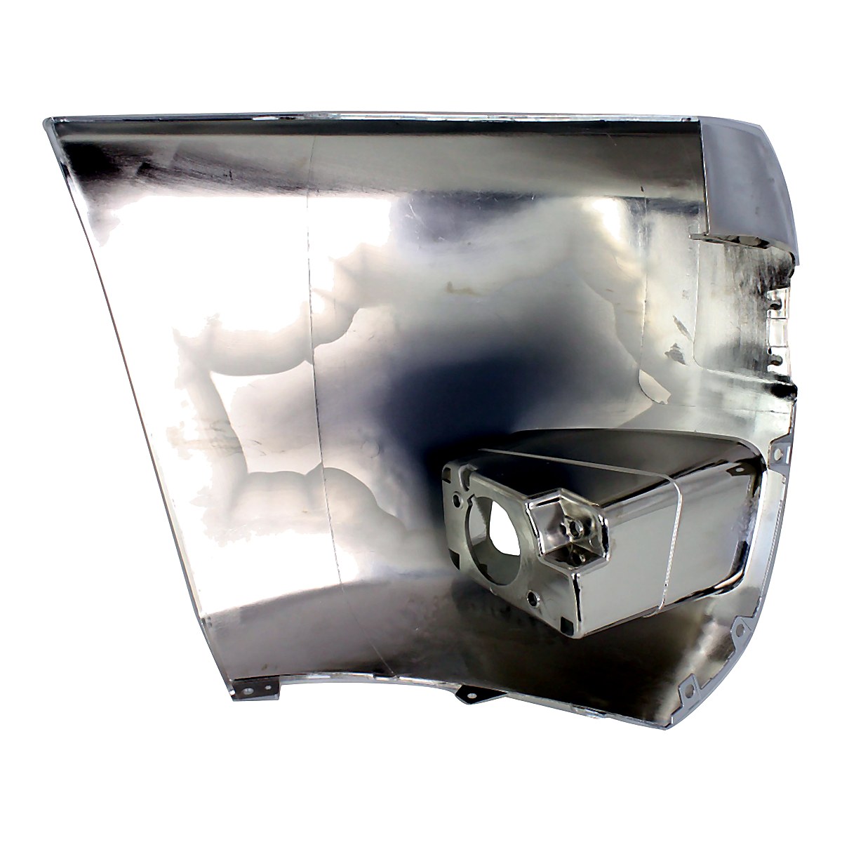 2007-2010 Chevrolet Silverado 1500 Bumper End Front Driver Side Chrome 2500/3500 With Fog Light Hole_GM1016108-5
