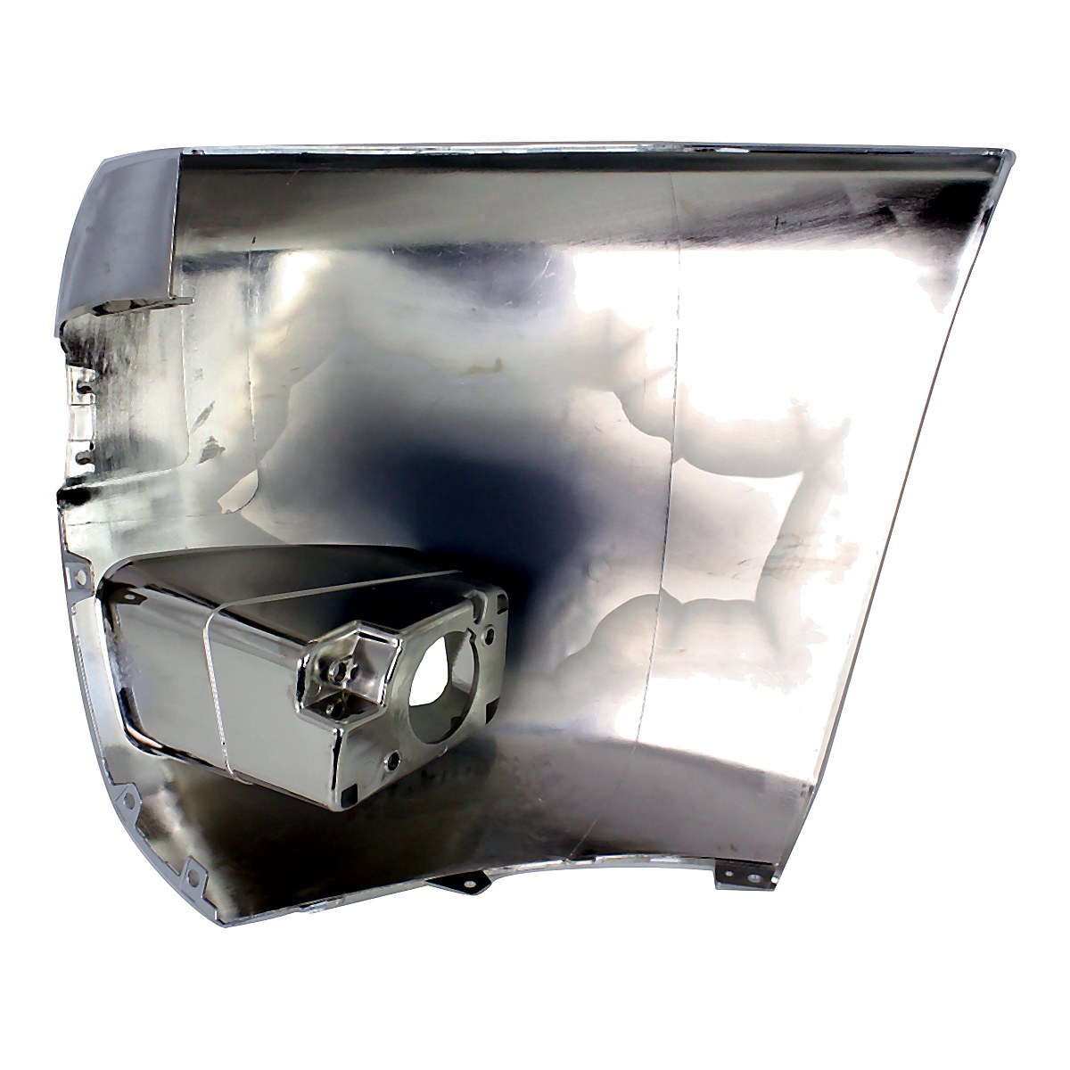 2007-2010 Chevrolet Silverado 1500 Bumper End Front Passenger Side Chrome With Fog Light Hole 2500/3500_GM1017108-5