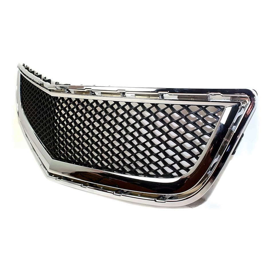 2009-2012 Chevrolet Traverse Grille Lower (Bumper Grille) Matte-Black With Chrome Moulding – Side View (GM1036120)