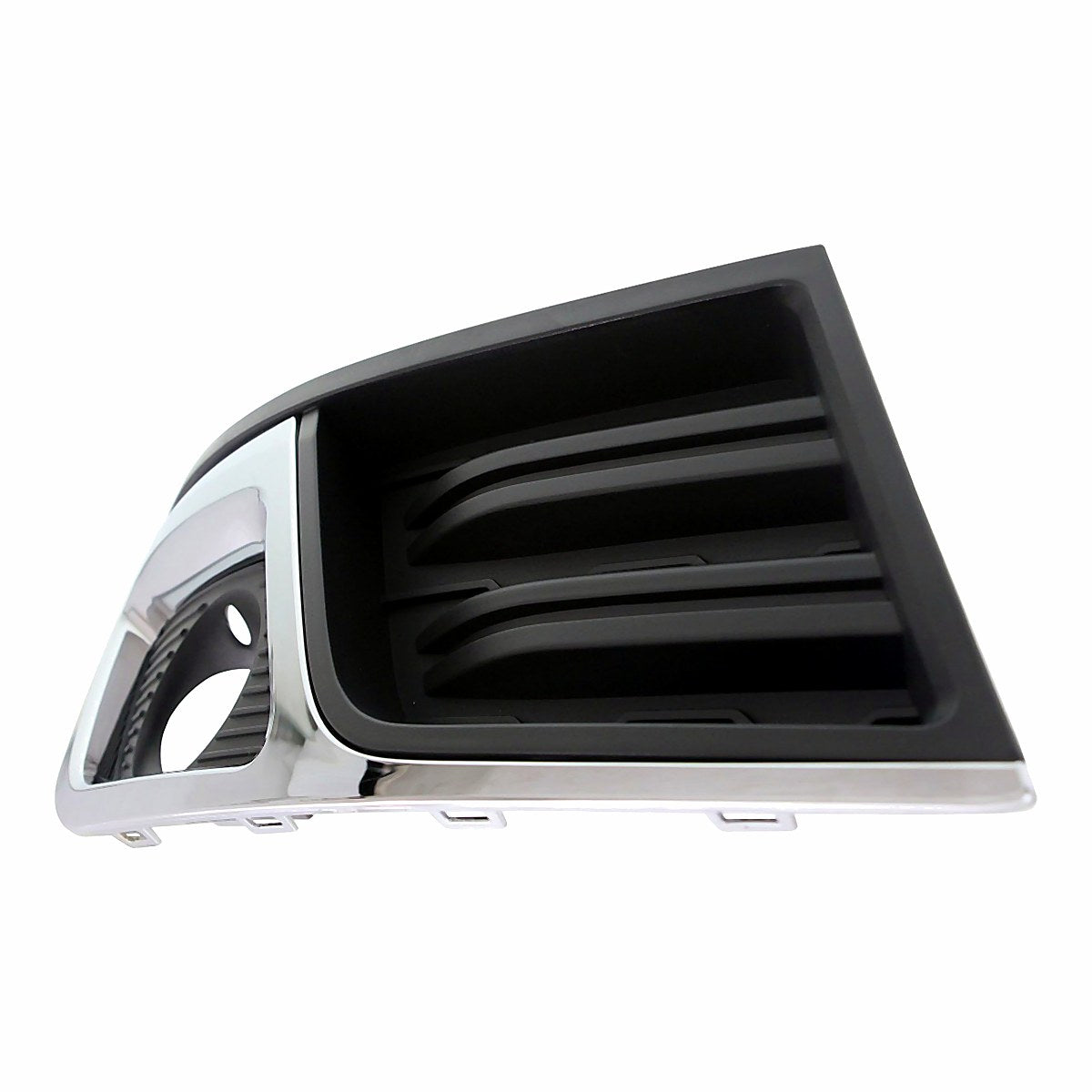 2013-2017 Chevrolet Traverse Fog Light Bezel Front Driver Side Matte Black With Chrome Mldg Lt Model – Side View (GM1038148)