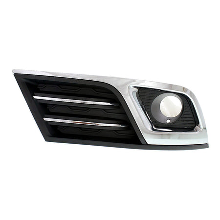 2013-2017 Chevrolet Traverse Fog Light Bezel Front Driver Side Matte Black With Chrome Moulding/Trim Ltz Model – Front View (GM1038150)