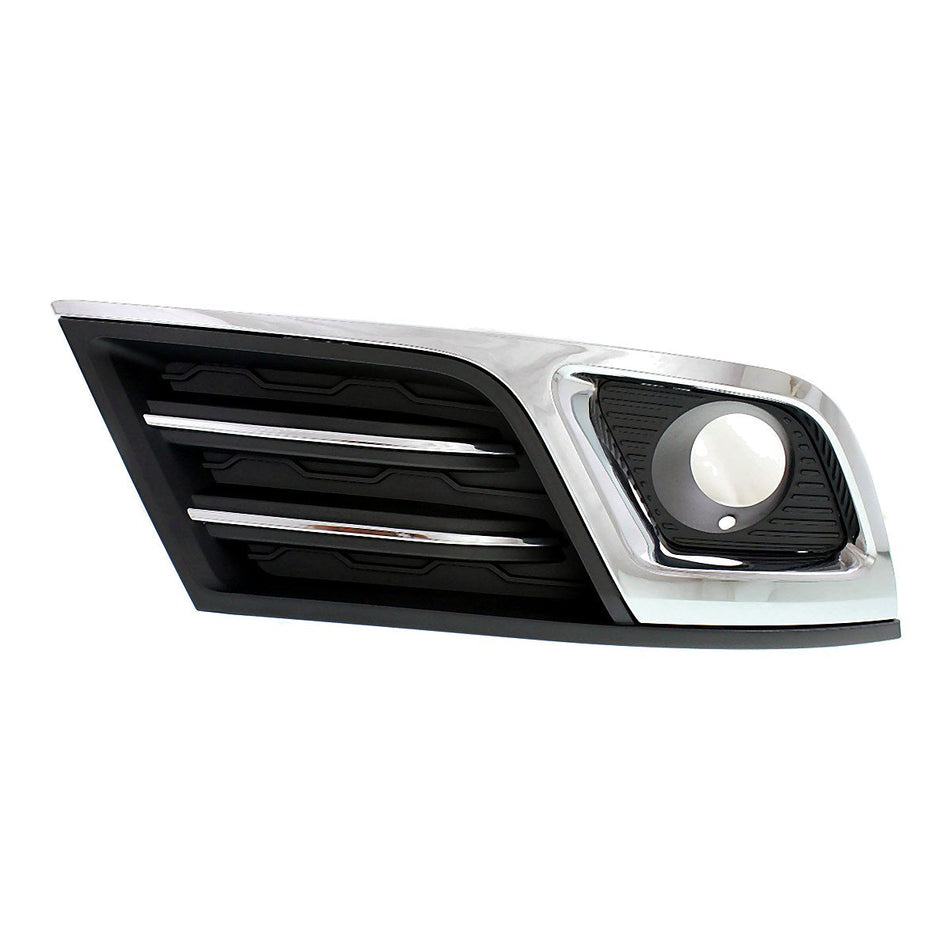 2013-2017 Chevrolet Traverse Fog Light Bezel Front Driver Side Matte Black With Chrome Moulding/Trim Ltz Model – Front View (GM1038150)