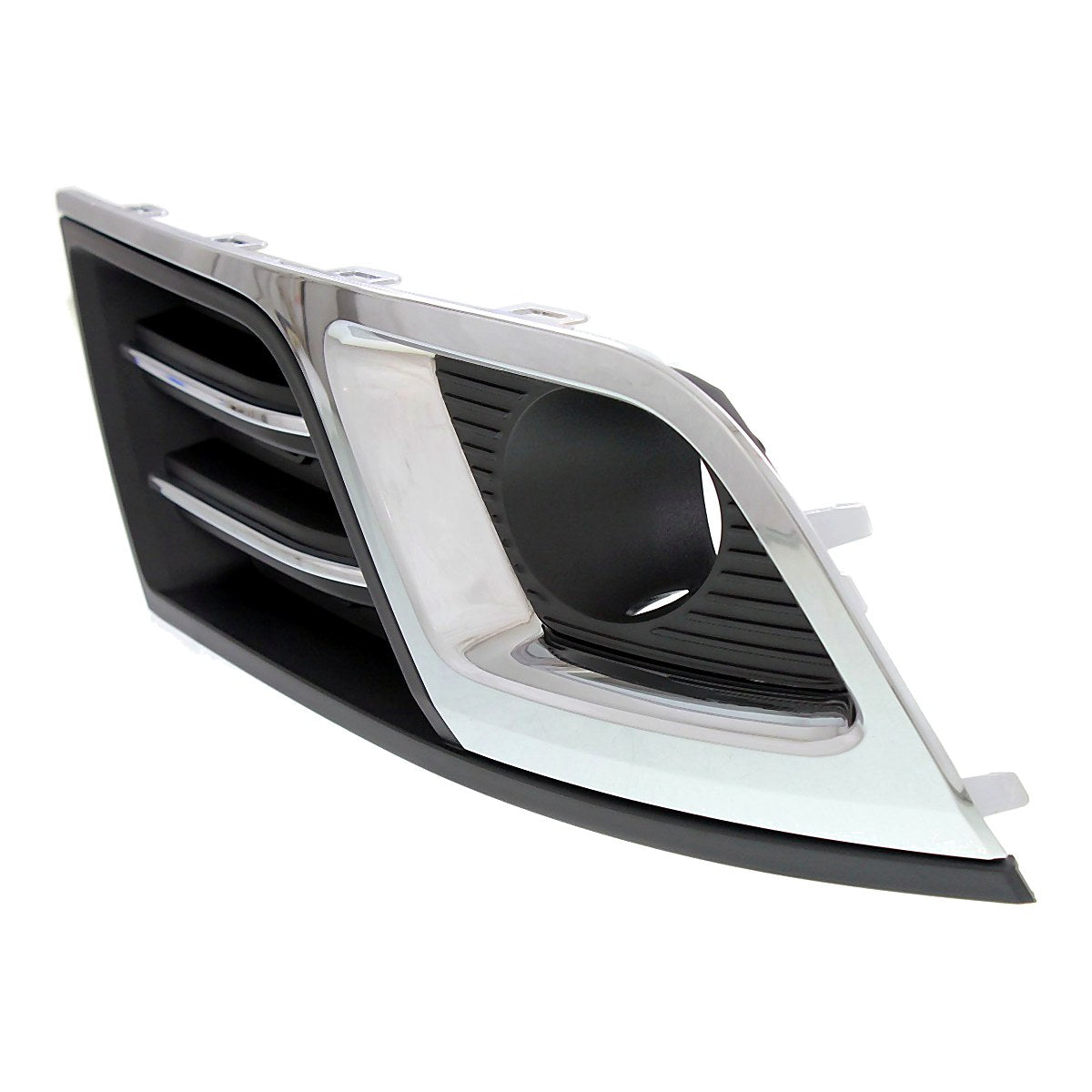 2013-2017 Chevrolet Traverse Fog Light Bezel Front Driver Side Matte Black With Chrome Moulding/Trim Ltz Model – Side View (GM1038150)