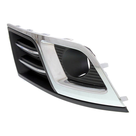 2013-2017 Chevrolet Traverse Fog Light Bezel Front Driver Side Matte Black With Chrome Moulding/Trim Ltz Model – Side View (GM1038150)