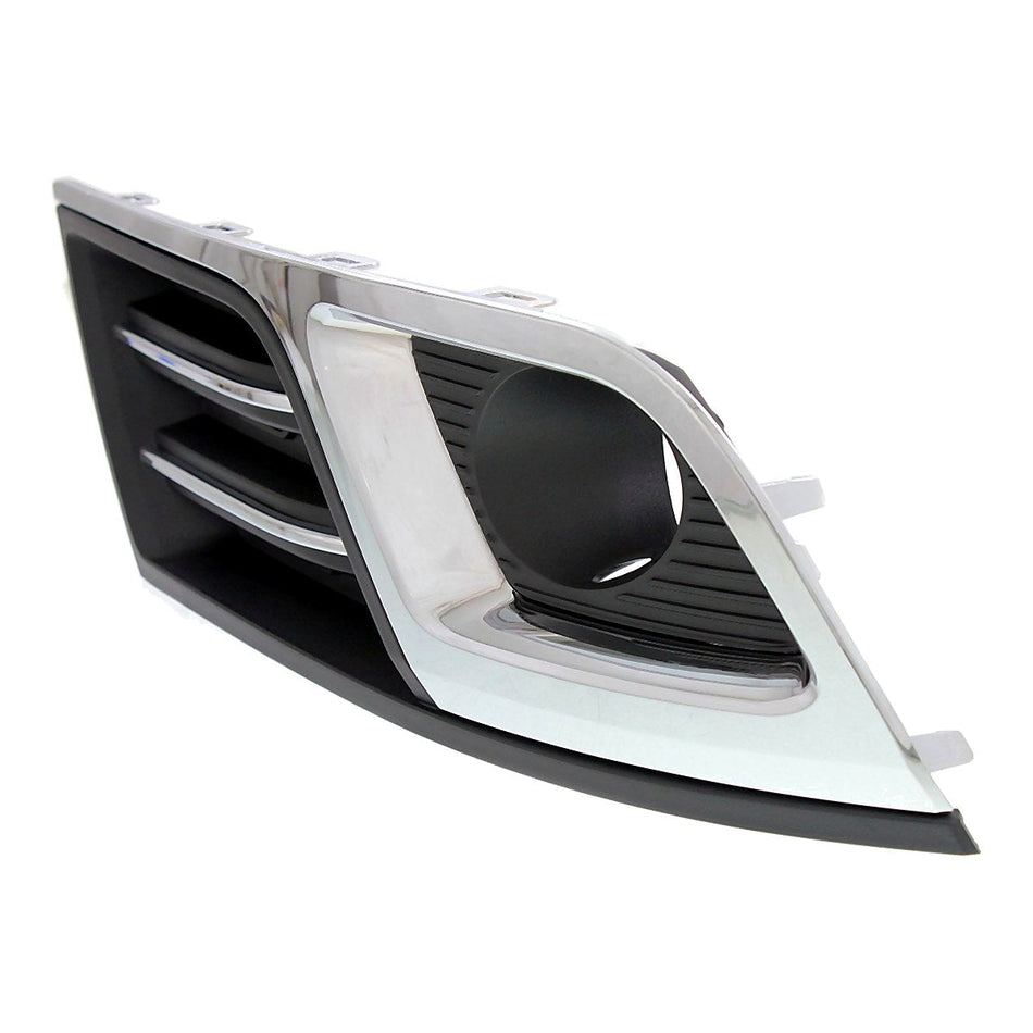 2013-2017 Chevrolet Traverse Fog Light Bezel Front Driver Side Matte Black With Chrome Moulding/Trim Ltz Model – Side View (GM1038150)
