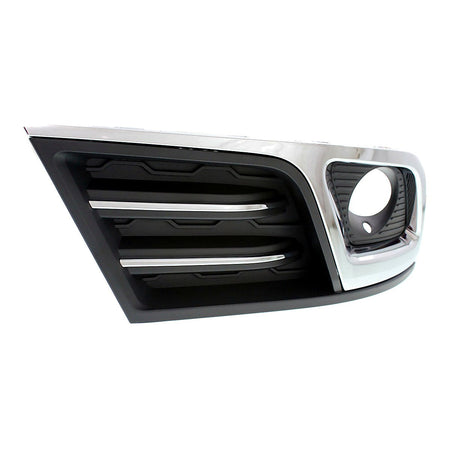 2013-2017 Chevrolet Traverse Fog Light Bezel Front Driver Side Matte Black With Chrome Moulding/Trim Ltz Model – Side View (GM1038150)
