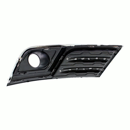 2013-2017 Chevrolet Traverse Fog Light Bezel Front Driver Side Matte Black With Chrome Moulding/Trim Ltz Model – Back View (GM1038150)