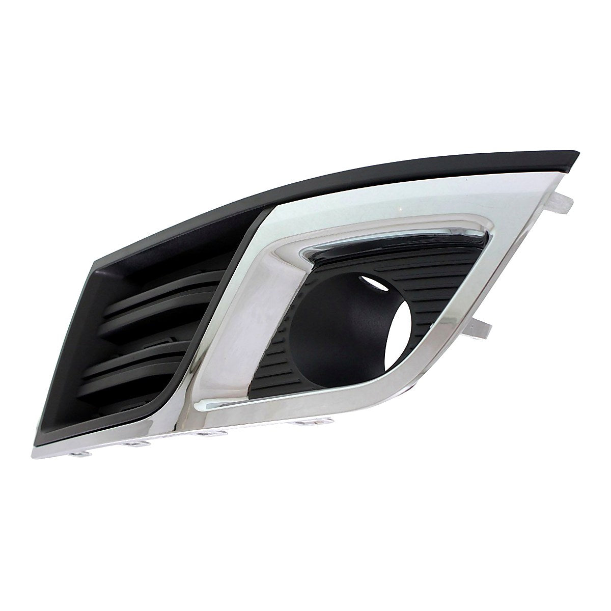 2013-2017 Chevrolet Traverse Fog Light Bezel Front Passenger Side Matte Black With Chrome Mldg Lt Model – Side View (GM1039148)