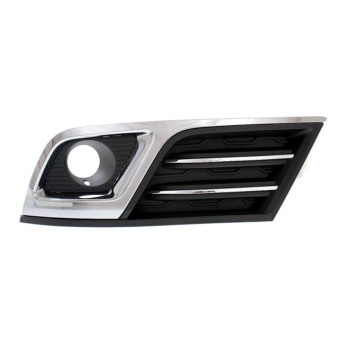2013-2017 Chevrolet Traverse Fog Light Bezel Front Passenger Side Matte Black With Chrome Moulding/Trim Ltz Model – Front View (GM1039150)