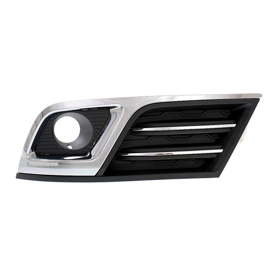 2013-2017 Chevrolet Traverse Fog Light Bezel Front Passenger Side Matte Black With Chrome Moulding/Trim Ltz Model – Front View (GM1039150)