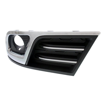 2013-2017 Chevrolet Traverse Fog Light Bezel Front Passenger Side Matte Black With Chrome Moulding/Trim Ltz Model – Side View (GM1039150)