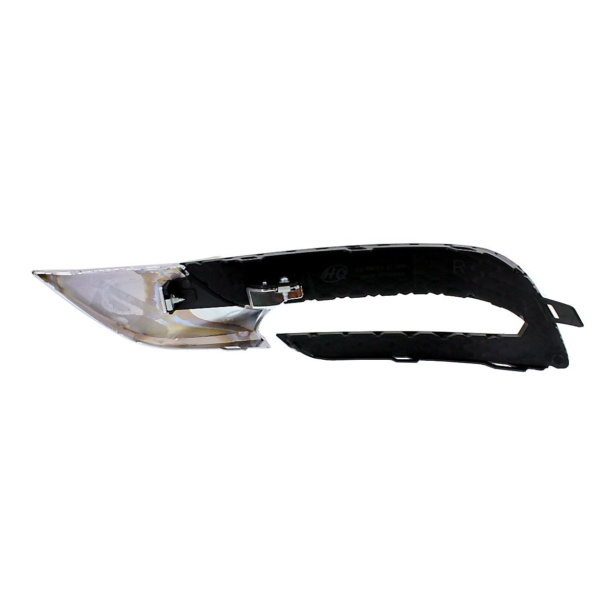 2013-2017 Buick Enclave Fog Light Bezel Front Passenger Side Matte-Black With Chrome Mldg – Back View (GM1039152)