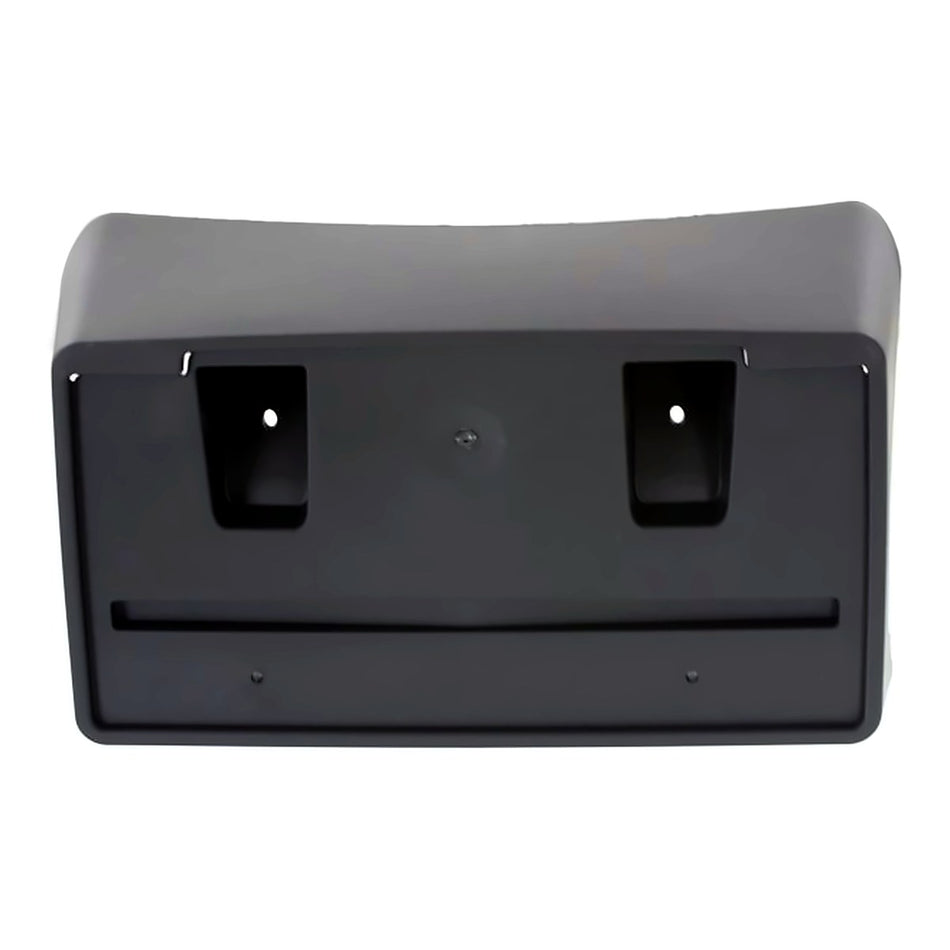 2015-2019 Chevrolet Silverado 2500 License Plate Bracket Front Matte Black For Painted Bumper – Front View (GM1068156)