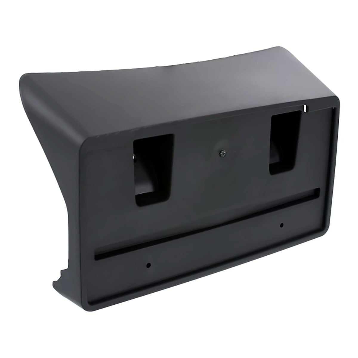 2015-2019 Chevrolet Silverado 2500 License Plate Bracket Front Matte Black For Painted Bumper – Angle View (GM1068156)