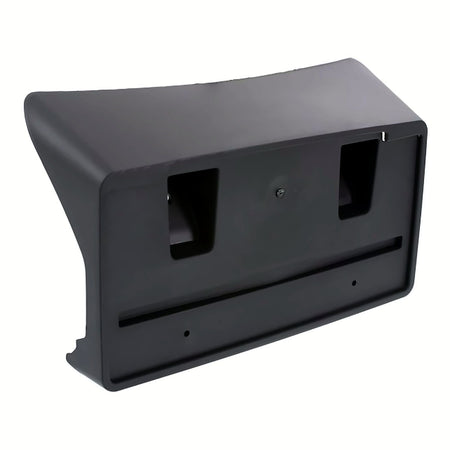 2015-2019 Chevrolet Silverado 2500 License Plate Bracket Front Matte Black For Painted Bumper – Angle View (GM1068156)