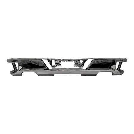 2019-2025 Chevrolet Silverado 1500 Bumper Face Bar Rear Steel Chrome Dual Exhaust Without Blind Spots / Sensor – GM1102576-2