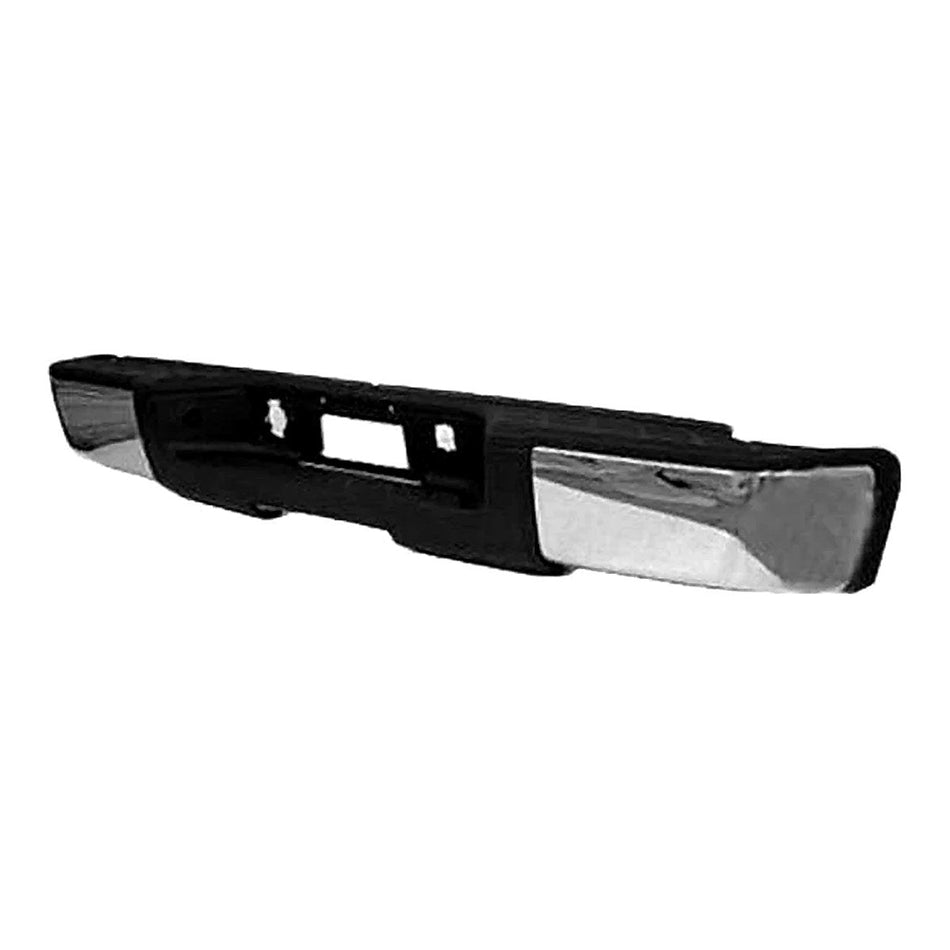 2008-2013 Chevrolet Silverado 1500 Bumper Rear Assy Chrome With Rebar/Hitch Without Sensor – GM1103147