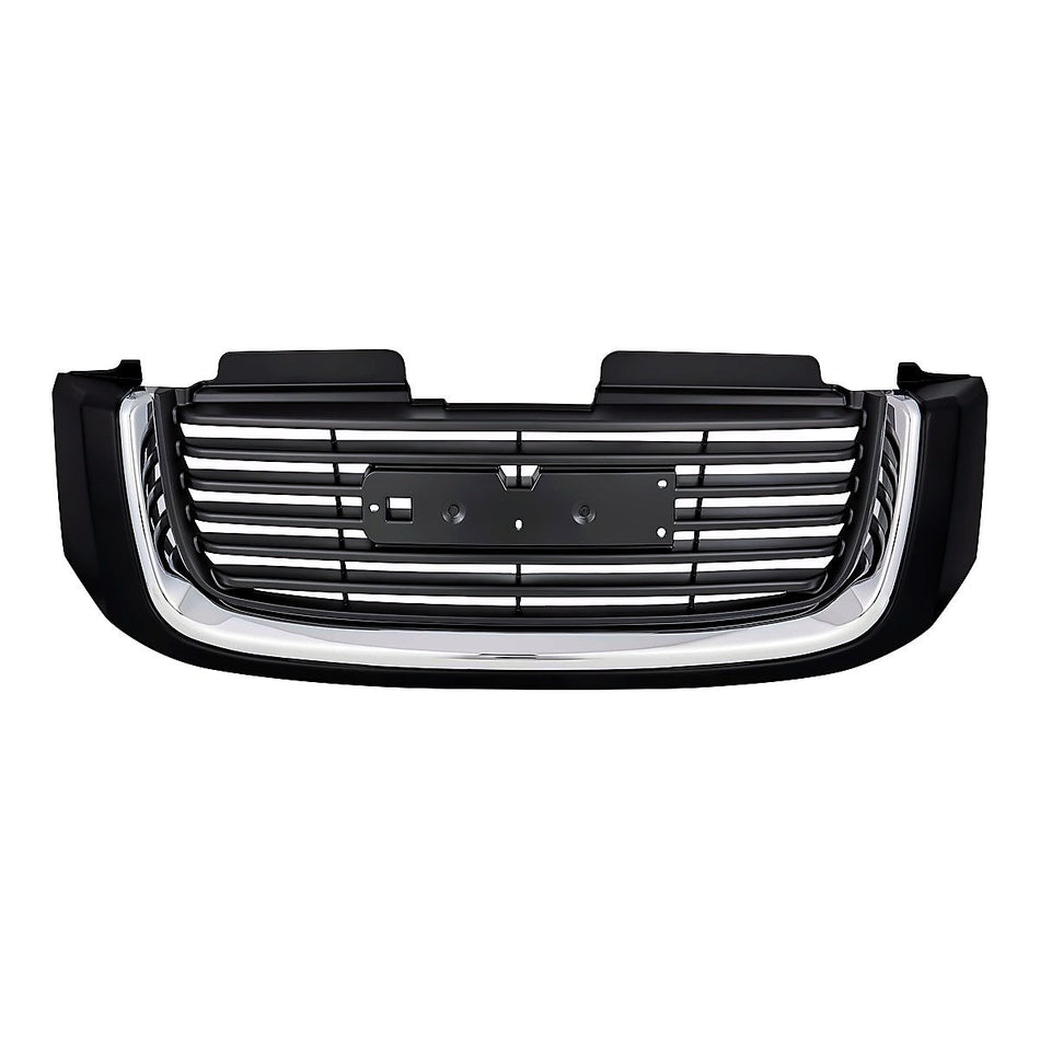 2002-2009 Gmc Envoy Grille Without Headlight Washer Hole Black/Chrome Sle – Front View (GM1200465)