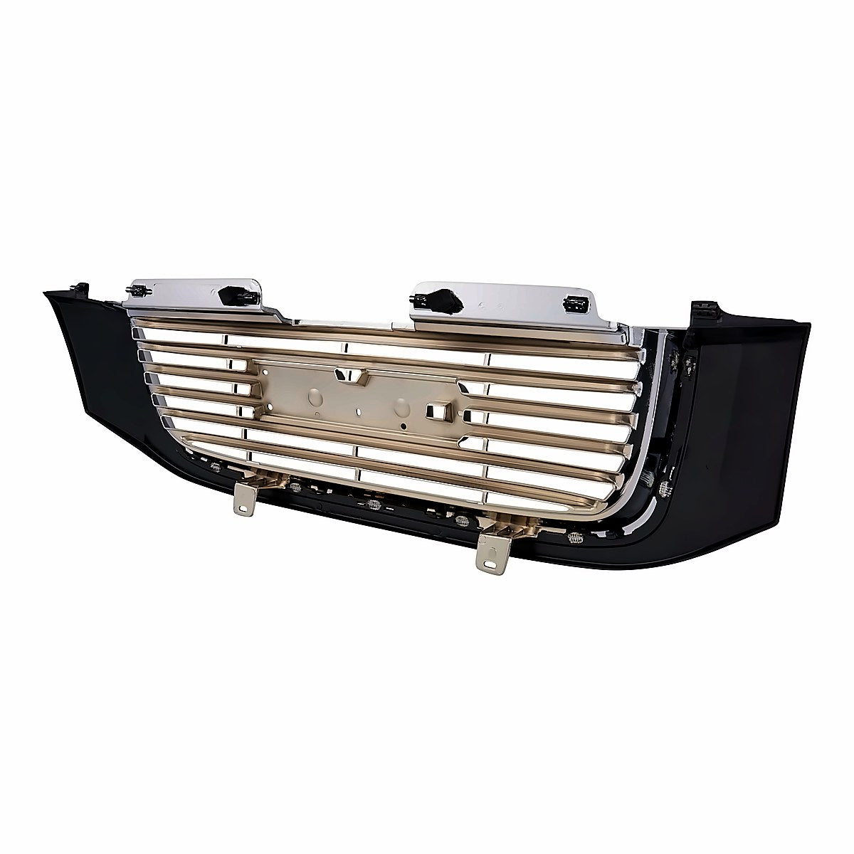 2002-2009 Gmc Envoy Grille Without Headlight Washer Hole Black/Chrome Sle – Back View (GM1200465)