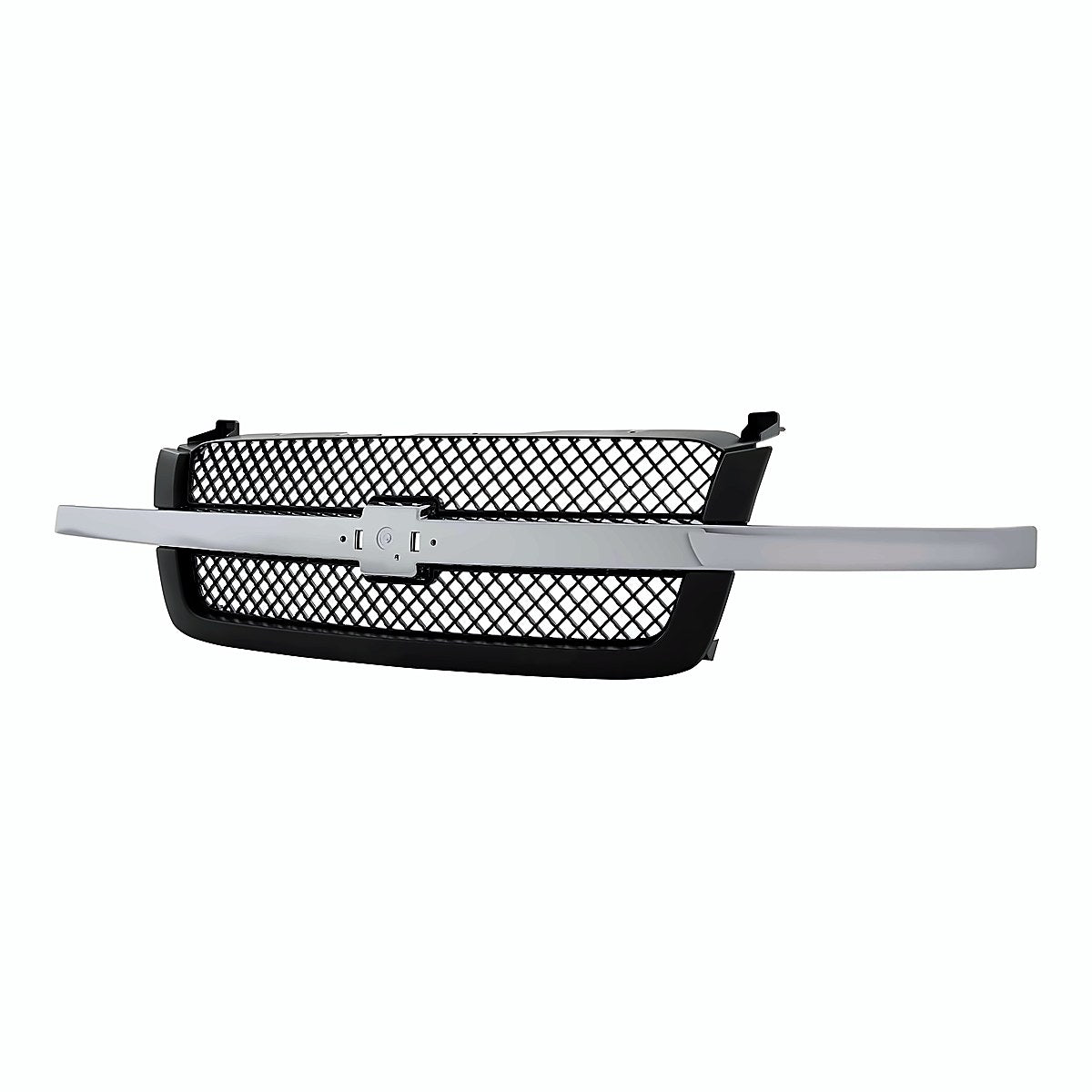 2003-2006 Chevrolet Silverado 1500 Grille With Textured Frontame/Chrome Center Bar Base/Ls/Lt Model – Side View (GM1200474)