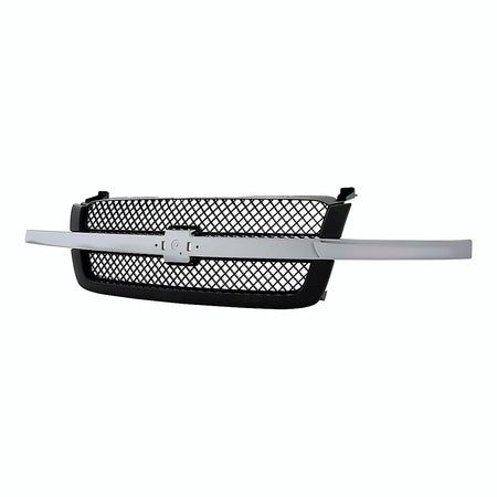 2003-2006 Chevrolet Silverado 1500 Grille With Textured Frontame/Chrome Center Bar Base/Ls/Lt Model – Side View (GM1200474)