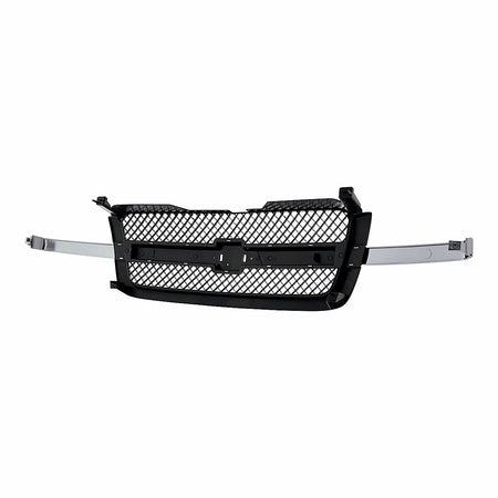 2003-2006 Chevrolet Silverado 1500 Grille With Textured Frontame/Chrome Center Bar Base/Ls/Lt Model – Back View (GM1200474)