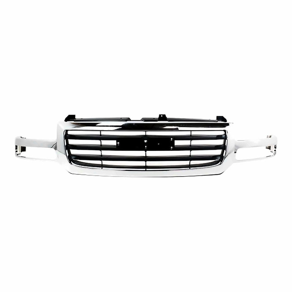 2002-2007 Gmc Denali 1500 Grille Chrome/Black – Front View (GM1200475)