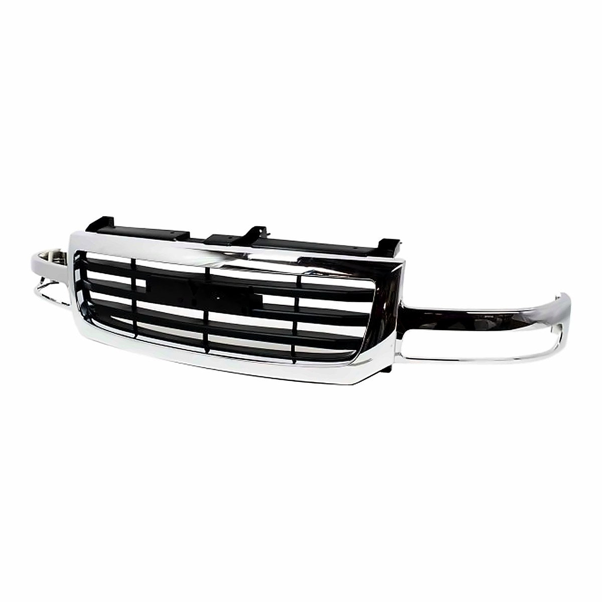 2002-2007 Gmc Denali 1500 Grille Chrome/Black – Side View (GM1200475)