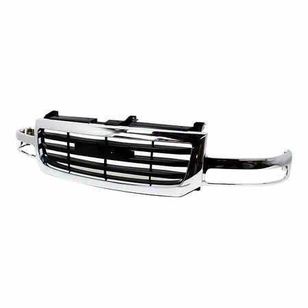 2002-2007 Gmc Denali 1500 Grille Chrome/Black – Side View (GM1200475)