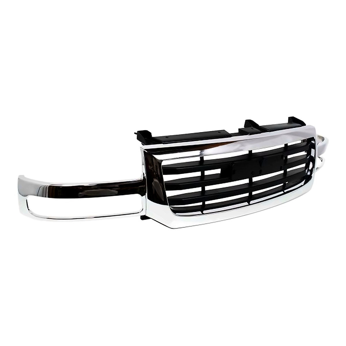 2002-2007 Gmc Denali 1500 Grille Chrome/Black – Side View (GM1200475)