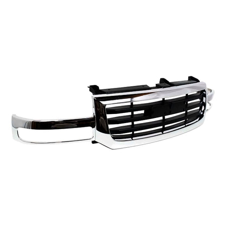 2002-2007 Gmc Denali 1500 Grille Chrome/Black – Side View (GM1200475)